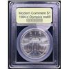Image 2 : 1984-d Olympics Modern Commem Dollar $1 Graded ms69 By USCG