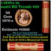 Image 1 : Shotgun Lincoln 1c roll, 1970-s 50 pcs Coin-tainment Wrapper