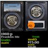 Image 1 : PCGS 1960-p Franklin Half Dollar 50c Graded ms64 By PCGS
