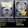 Image 1 : 1986-d Statue Of Liberty Modern Commem Half Dollar 50c Graded ms69+ By USCG