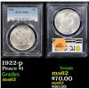 Image 1 : PCGS 1922-p Peace Dollar $1 Graded ms62 By PCGS