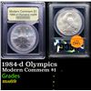 Image 1 : 1984-d Olympics Modern Commem Dollar $1 Graded ms69 By USCG