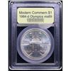 Image 2 : 1984-d Olympics Modern Commem Dollar $1 Graded ms69 By USCG