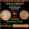 Image 1 : Lincoln Wheat cent 1c orig roll, 1909-s end, VDB other end
