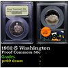 Image 1 : Proof 1982-S Washington Modern Commem Half Dollar 50c Graded GEM++ Proof Deep Cameo By USCG
