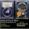 Image 1 : Proof 1995-S Civil War Modern Commem Dollar $1 Graded GEM++ Proof Deep Cameo By USCG