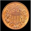 Image 2 : 1864 Lg Motto Two Cent Piece 2c Graded ms64+ rb By SEGS