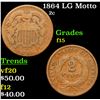 Image 1 : 1864 LG motto Two Cent Piece 2c Grades f+
