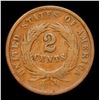 Image 3 : 1864 LG motto Two Cent Piece 2c Grades f+
