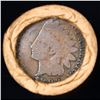 Image 3 : Mixed small cents 1c orig shotgun roll, 1919-d Wheat Cent, 1892 Indian Cent other end, Brinks Wrappe
