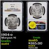 Image 1 : NGC 1904-o Morgan Dollar $1 Graded ms64 By NGC