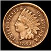 Image 2 : 1863 Indian Cent 1c Grades vf++