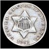 Image 2 : 1851 Three Cent Silver 3cs Grades xf