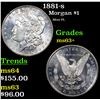 Image 1 : 1881-s Morgan Dollar $1 Grades Select+ Unc