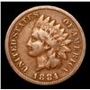 Image 2 : 1884 Indian Cent 1c Grades vf+