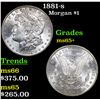 Image 1 : 1881-s Morgan Dollar $1 Grades GEM Unc