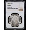 Image 2 : NGC 1885-o Morgan Dollar $1 Graded ms63 By NGC