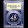 Image 2 : Proof 1995-s Olympics Baseball Modern Commem Half Dollar 50c Graded GEM++ Proof Deep Cameo By USCG