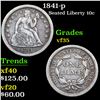 Image 1 : 1841-p Seated Liberty Dime 10c Grades vf++