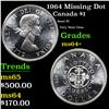 Image 1 : 1964 Missing Dot Canadian Dollar $1 Grades Choice+ Unc