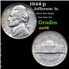 1944-p Jefferson Nickel 5c Grades Choice AU/BU Slider