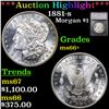 Image 1 : ***Auction Highlight*** 1881-s Morgan Dollar $1 Graded ms66+ By SEGS (fc)