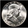 Image 2 : 1952-d Franklin Half Dollar 50c Grades Choice Unc FBL