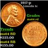 Image 1 : 1917-p Lincoln Cent 1c Grades Choice Unc RD