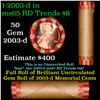 Image 1 : Shotgun Lincoln 1c roll, 2003-d 50 pcs