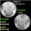 Image 1 : 1904-o Morgan Dollar $1 Grades GEM+ Unc