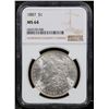 Image 2 : NGC 1887-p Morgan Dollar $1 Graded ms64 By NGC
