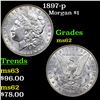 Image 1 : 1897-p Morgan Dollar $1 Grades Select Unc