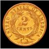 Image 3 : 1864 Large Motto Two Cent Piece 2c Grades vf+