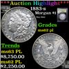 Image 1 : ***Auction Highlight*** 1883-s Morgan Dollar $1 Graded Select Unc PL By USCG (fc)