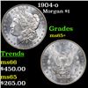 Image 1 : 1904-o Morgan Dollar $1 Grades GEM+ Unc