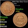 Image 1 : 1863 Not One Cent Civil War Token 1c Grades xf
