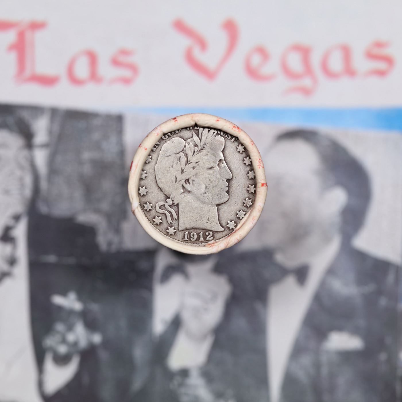 ***Auction Highlight*** Old Casino 50c Roll 10 Halves Las Vegas Casino Sands 1912 Barber & 1942 Wal