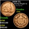 Image 1 : 1858 LL Flying Eagle Cent 1c Grades vf++