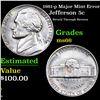 Image 1 : 1981-p Jefferson Nickel Major Mint Error 5c Grades GEM+ Unc