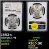 Image 1 : NGC 1883-o Morgan Dollar $1 Graded ms64 By NGC