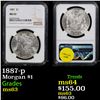 Image 1 : NGC 1887-p Morgan Dollar $1 Graded ms63 By NGC