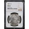 Image 2 : NGC 1887-p Morgan Dollar $1 Graded ms63 By NGC