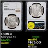 Image 1 : NGC 1898-o Morgan Dollar $1 Graded ms63 By NGC