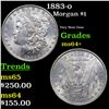 Image 1 : 1883-o Morgan Dollar $1 Grades Choice+ Unc