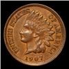 Image 2 : 1907 Indian Cent 1c Grades Choice AU/BU Slider