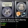 Image 1 : 1986-d Statue Of Liberty Modern Commem Half Dollar 50c Graded GEM+++ Unc By USCG