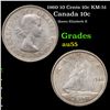 1960 10 Cents 10c KM-51 Grades Choice AU