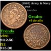 (1863) Army & Navy Civil War Token 1c Grades vf details