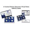 Image 1 : Group of 2 1999-2000 United States Quarters Proof Set - 10 pc set