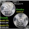Image 1 : 1881-s Morgan Dollar $1 Grades Choice Unc+ PL